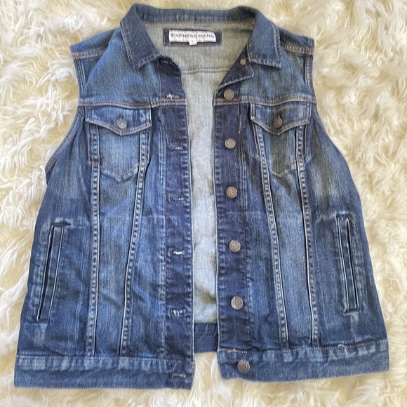 Express Jackets & Blazers - Express Sleeveless Denim Jacket size Large.
